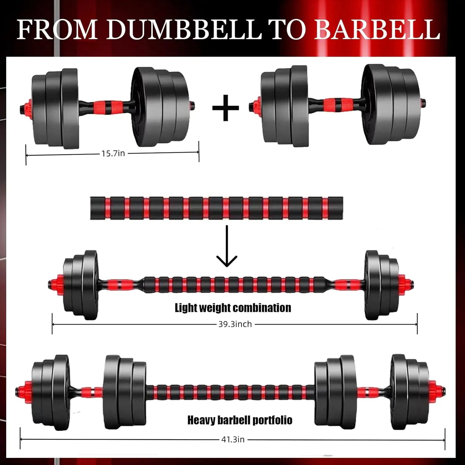 44lbs Adjustable Dumbbell Set