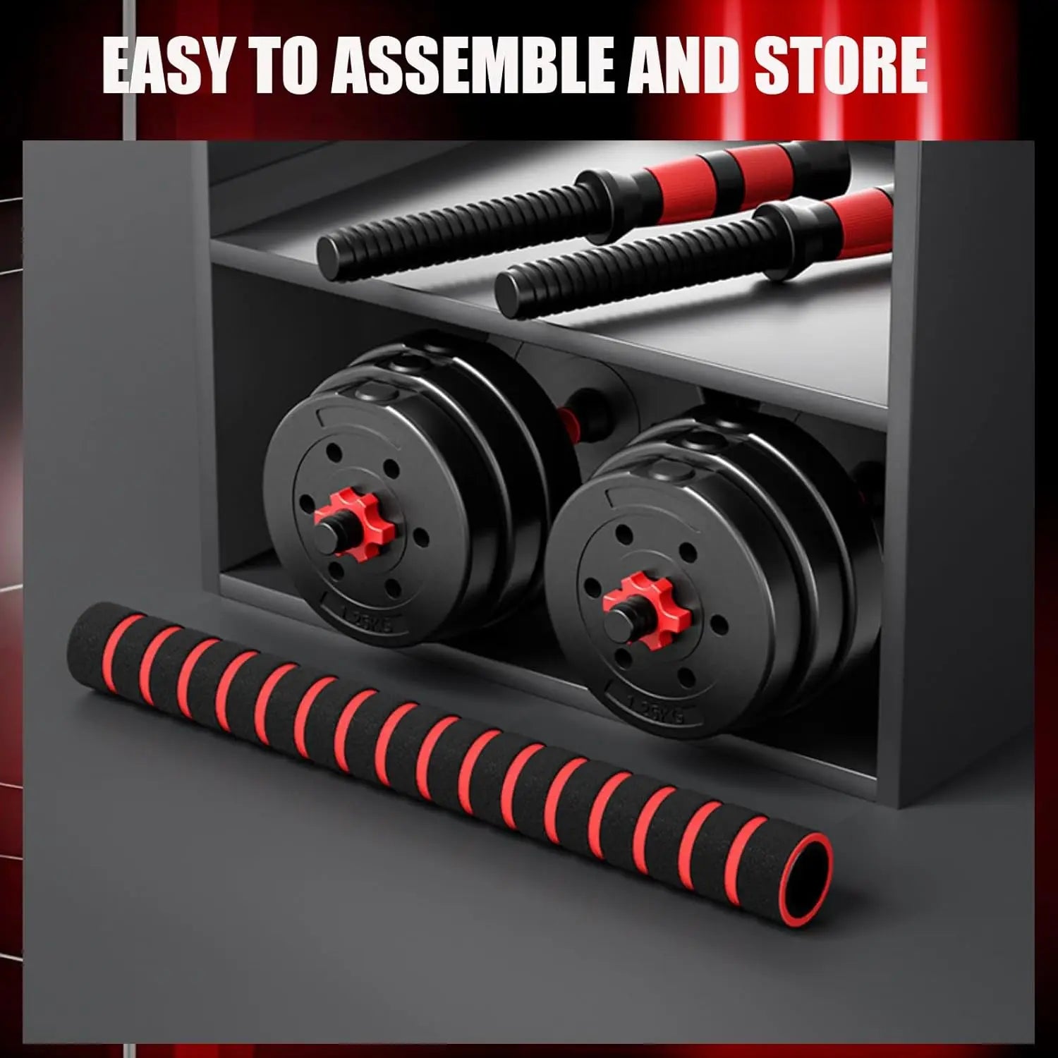 44lbs Adjustable Dumbbell Set