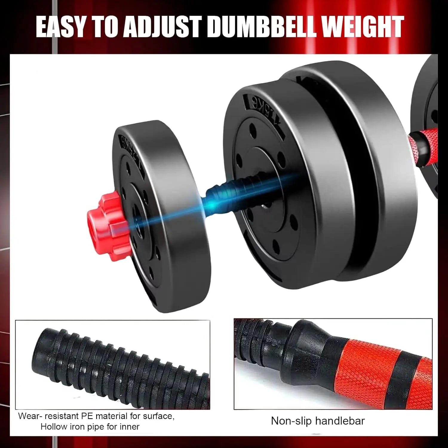 44lbs Adjustable Dumbbell Set