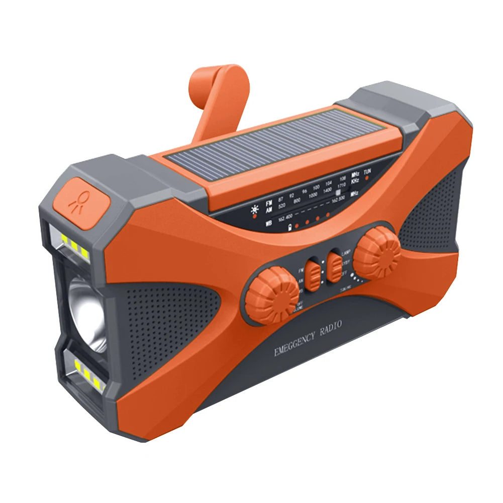 Emergency Radio- Solar, Hand Crank, LED Flashlight