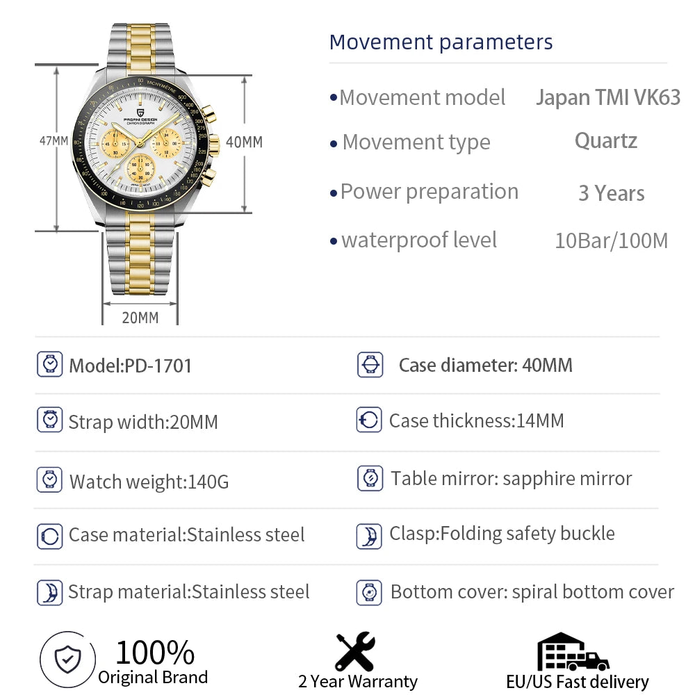 PAGANI DESIGN Men's Watch