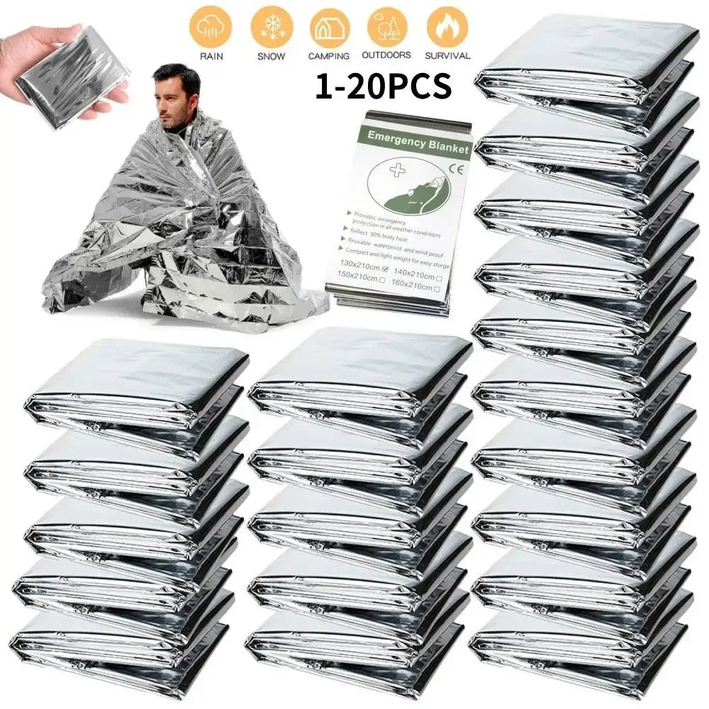 1-20PCS Emergency Survival Blanket