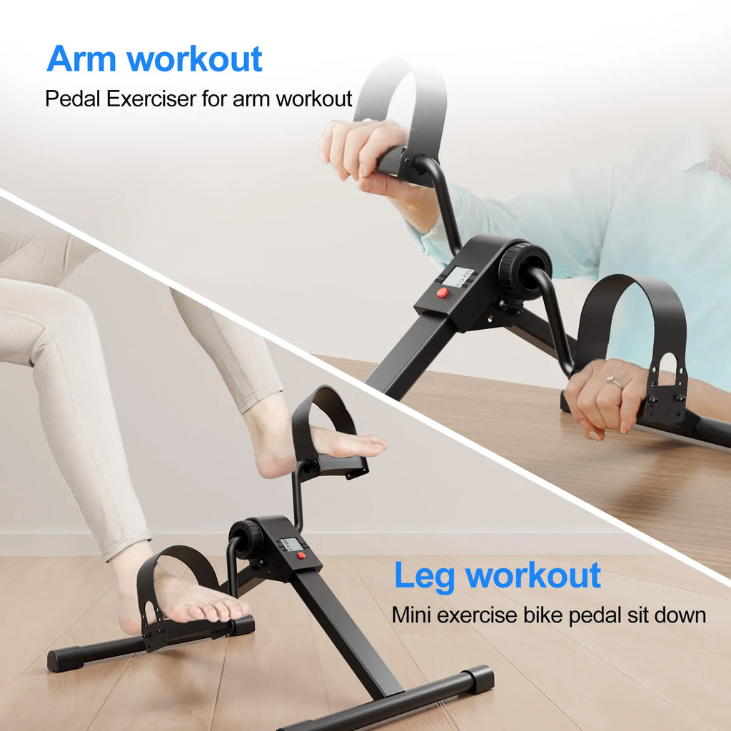 Under Desk  Mini Exercise Bike with Electronic Display