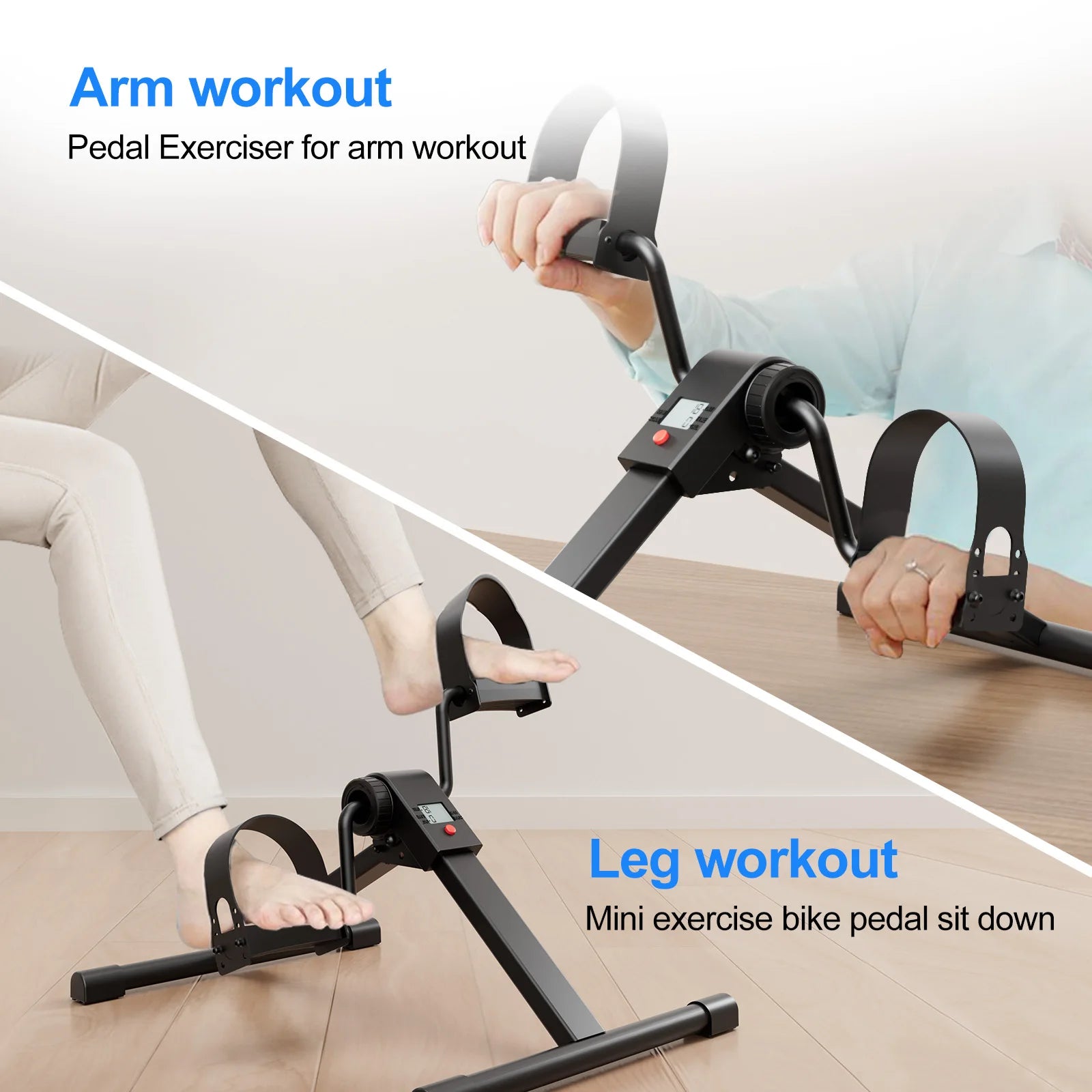 Under Desk  Mini Exercise Bike with Electronic Display