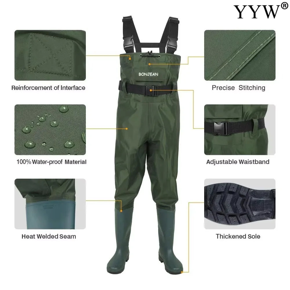 Waterproof Fishing Waders with Boots