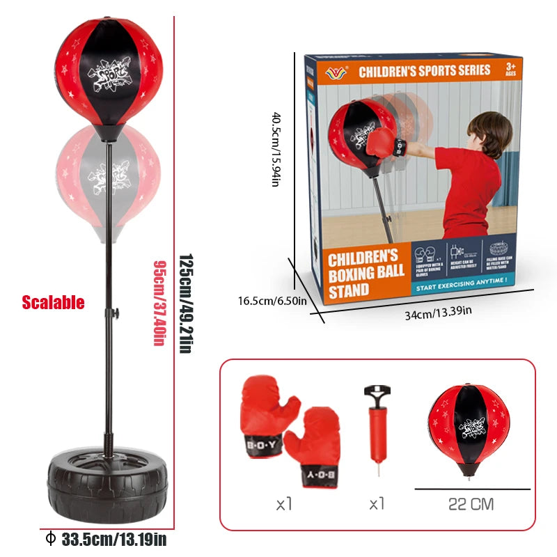 Freestanding Boxing Speed Ball with Gloves