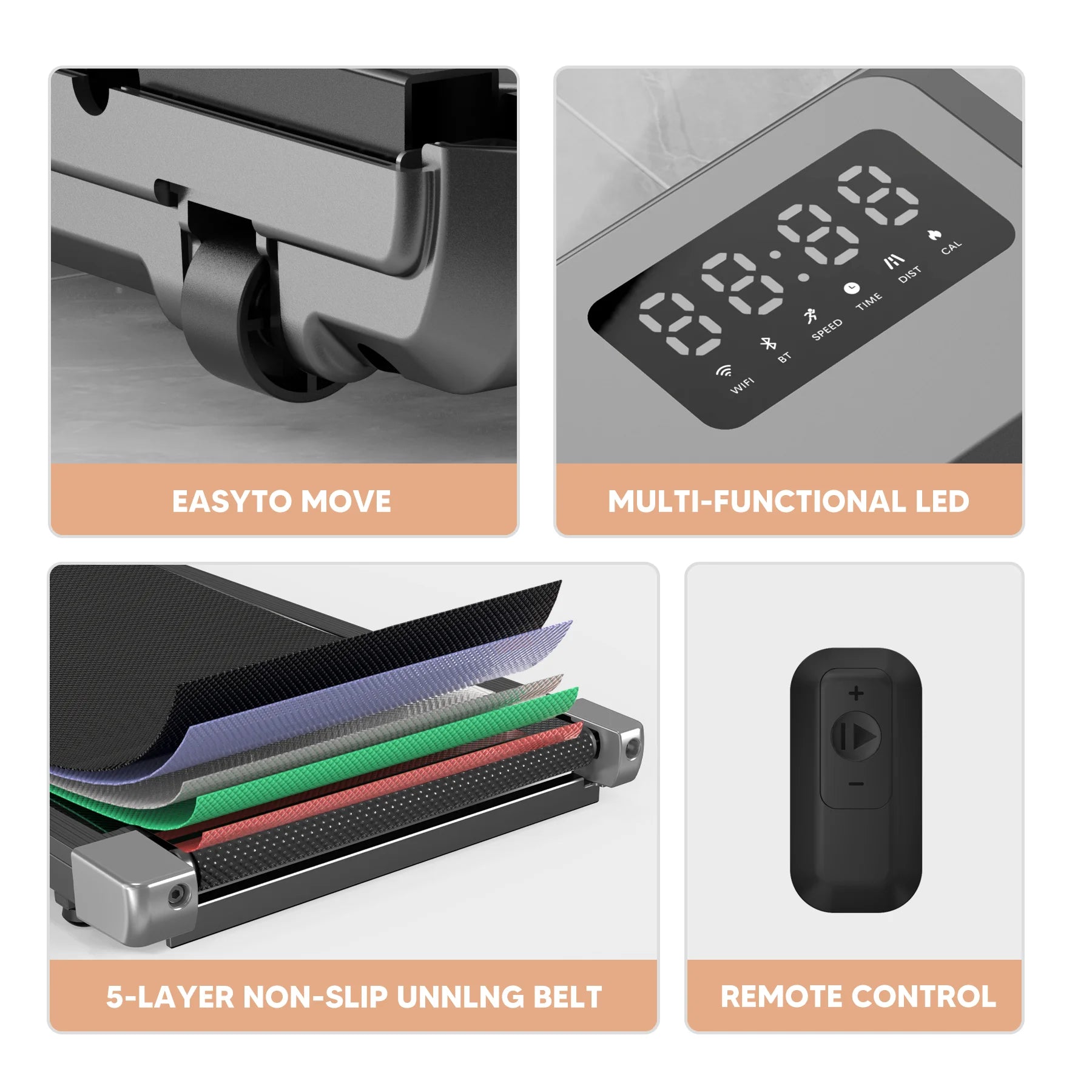 2in1 Run-Walking Pad Treadmill for Home & Office