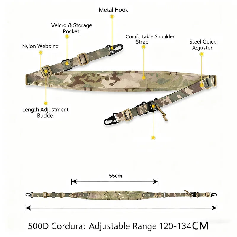 Tactical 2 Point Sling 500D Nylon