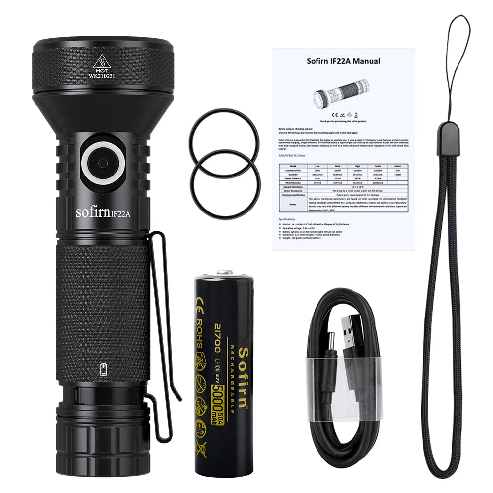 Long Range Rechargeable Flashlight