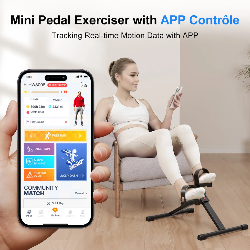 Under Desk  Mini Exercise Bike with Electronic Display