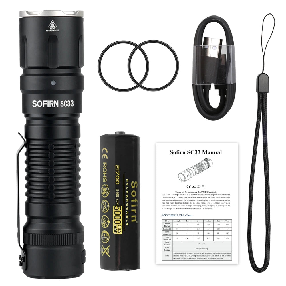 LED Tactical Rechargeable Flashlight