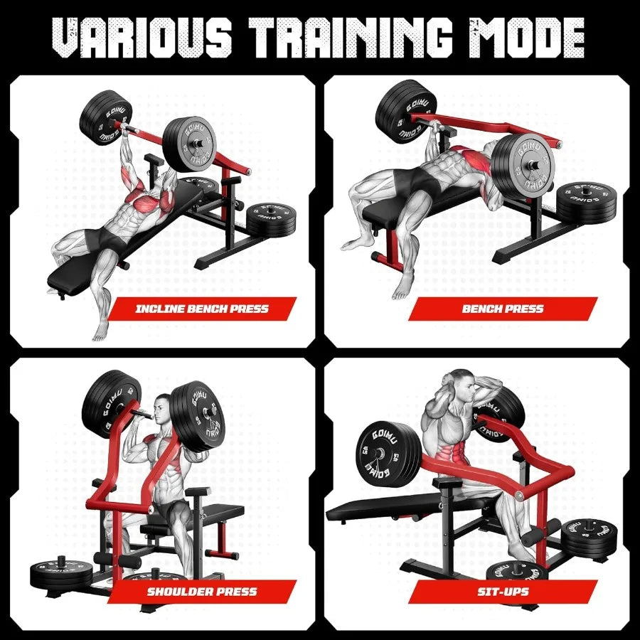 Weight Bench Press Machine with Independent Arms