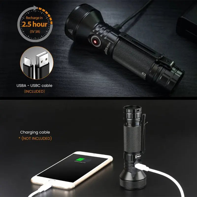 Long Range Rechargeable Flashlight