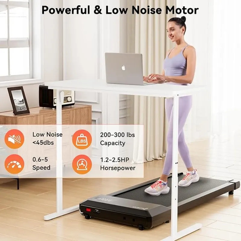 2-in-1 Home/Office 2.5 HP Walking Treadmill.