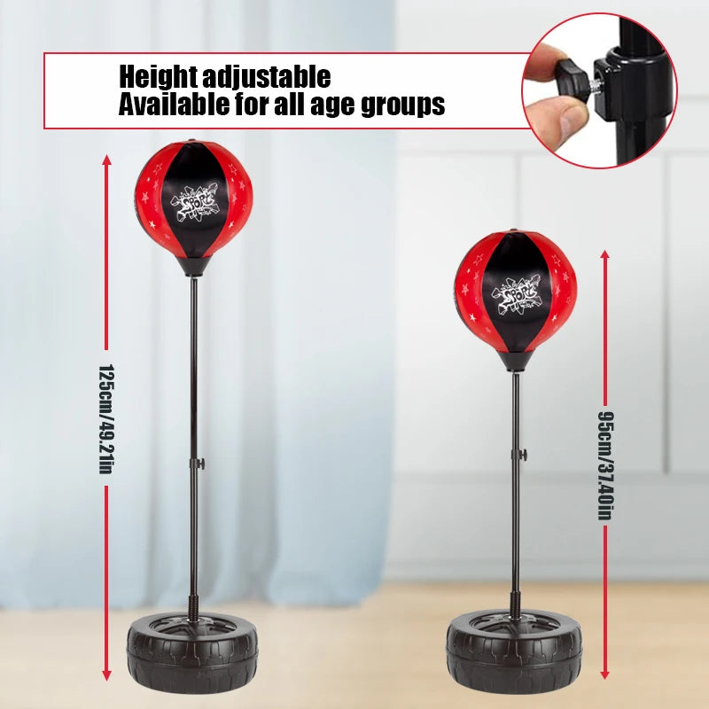 Freestanding Boxing Speed Ball with Gloves